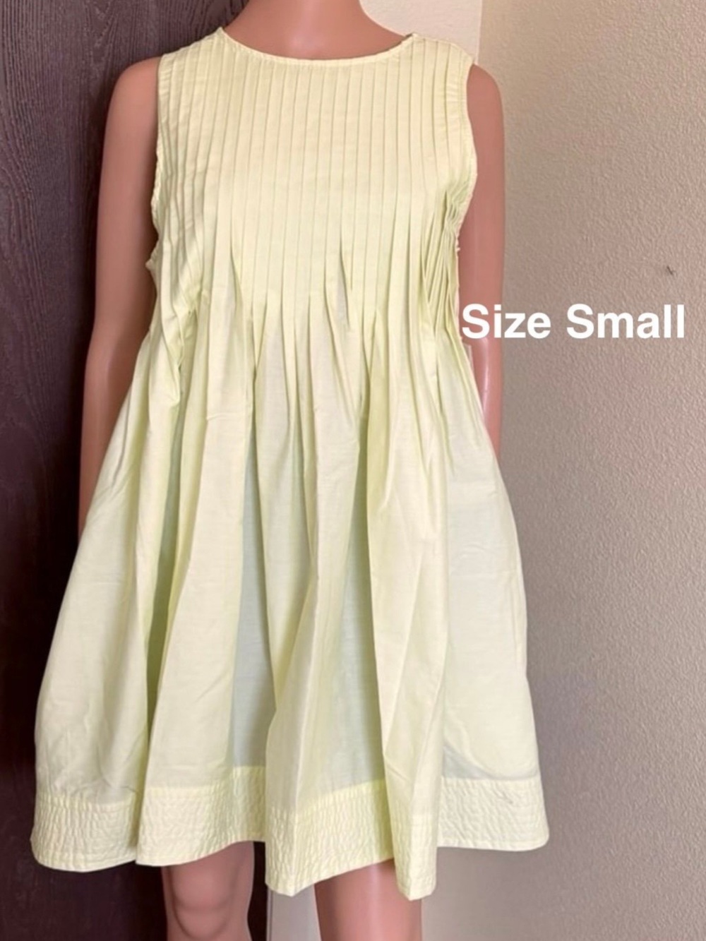 Free Assembly Women's Sleeveless Pleated Mini Dress,  Small